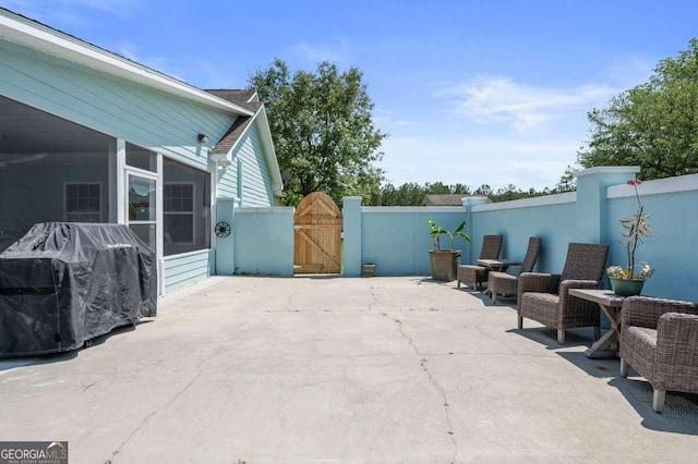 view of patio / terrace with grilling area