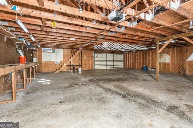 garage featuring a garage door opener