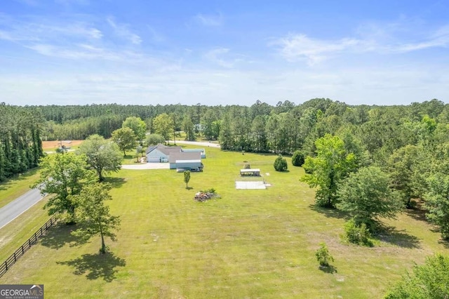 drone / aerial view featuring a rural view