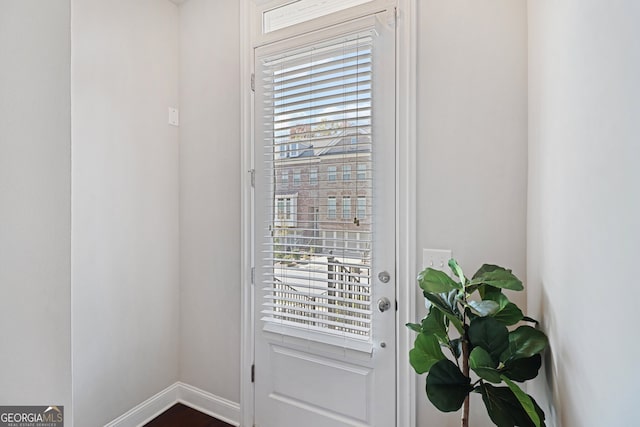 doorway with a wealth of natural light