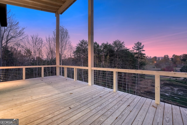 view of deck at dusk