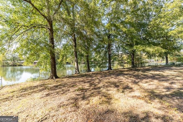 view of yard featuring a water view