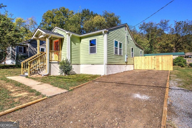 bungalow with a porch