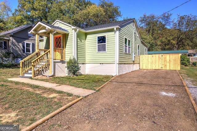 view of bungalow