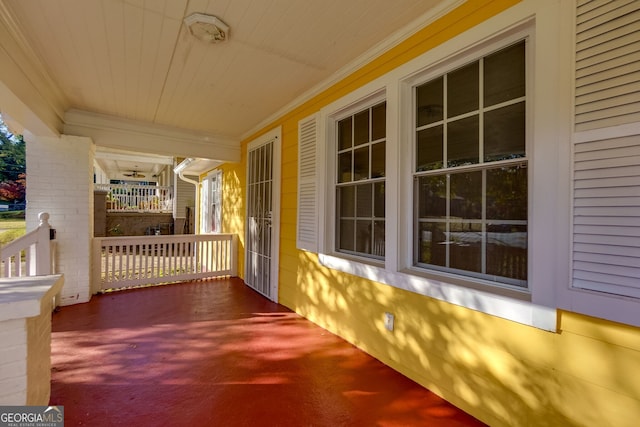 view of patio / terrace with a porch