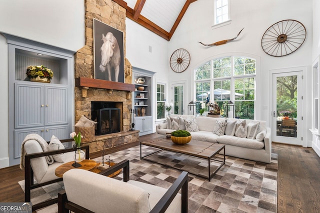 222 Valley View Dr, Rockmart, GA 30153 - sunroom featuring beamed ceiling
