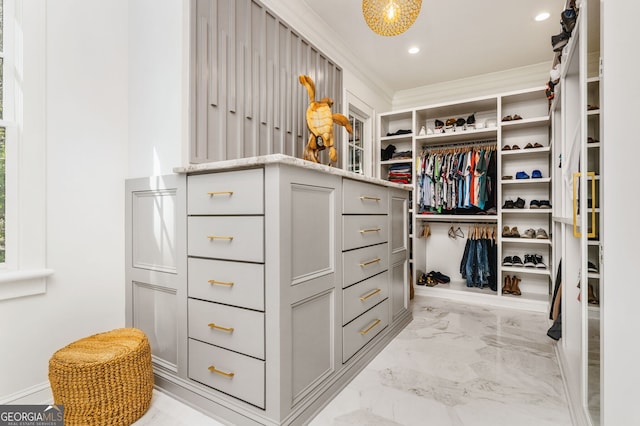 222 Valley View Dr, Rockmart, GA 30153 - spacious closet featuring marble finish floor