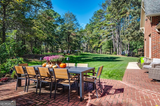 222 Valley View Dr, Rockmart, GA 30153 - view of patio featuring outdoor dining area