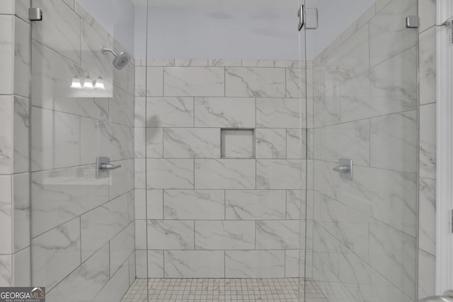 bathroom featuring walk in shower