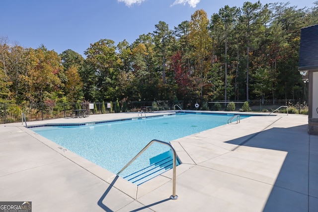 view of pool with a patio area