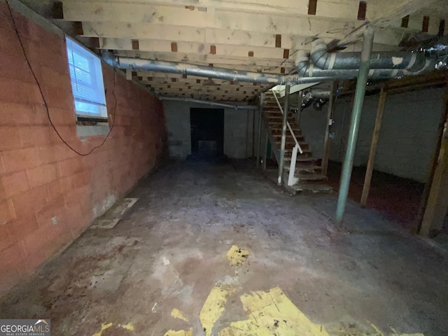 view of basement