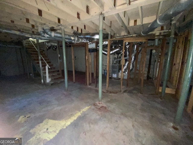 view of basement