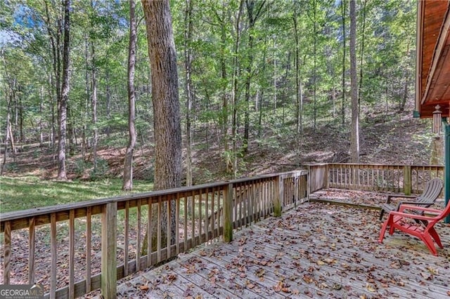 view of wooden terrace