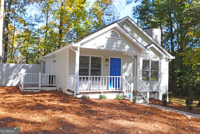 bungalow-style house with a porch