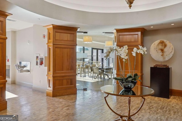 hallway featuring light hardwood / wood-style floors