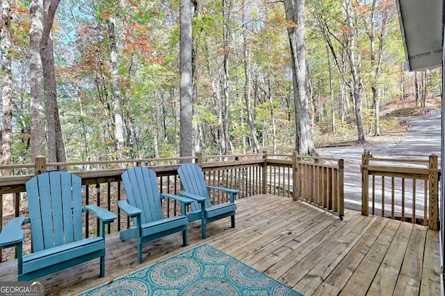 view of wooden terrace