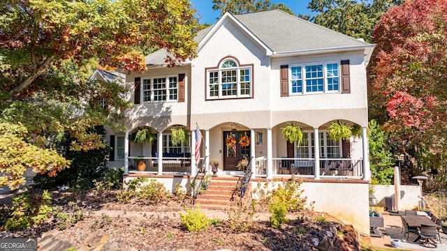 view of front facade with covered porch