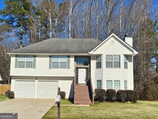 split foyer home with a garage