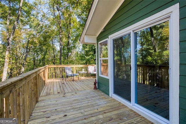 view of wooden deck