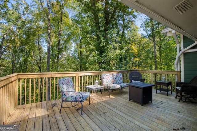view of wooden deck