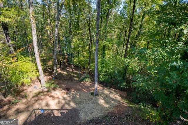 view of local wilderness with a wooded view