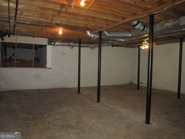 view of basement