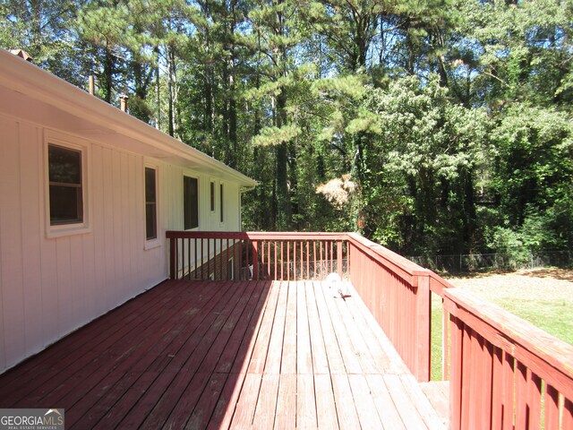 view of wooden deck