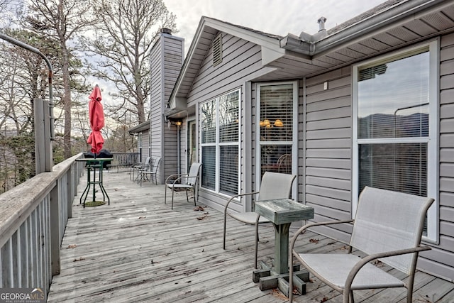 view of wooden deck