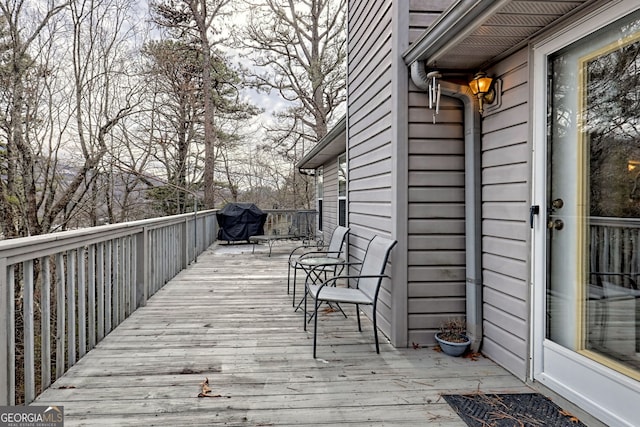 view of wooden deck