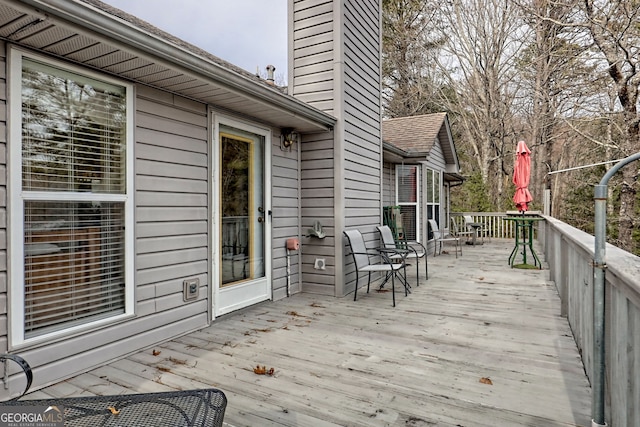 view of wooden deck