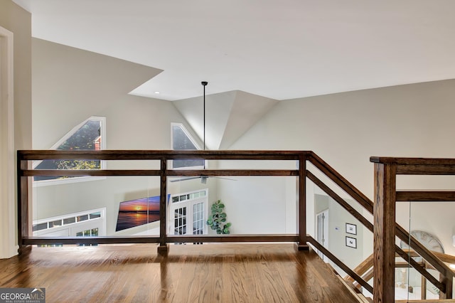 interior details featuring hardwood / wood-style floors and french doors