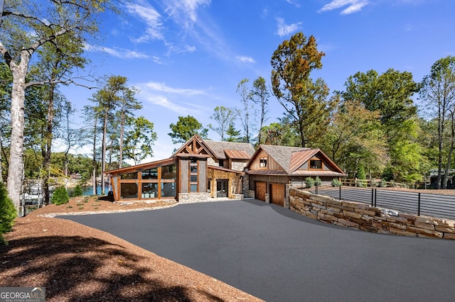 view of log-style house