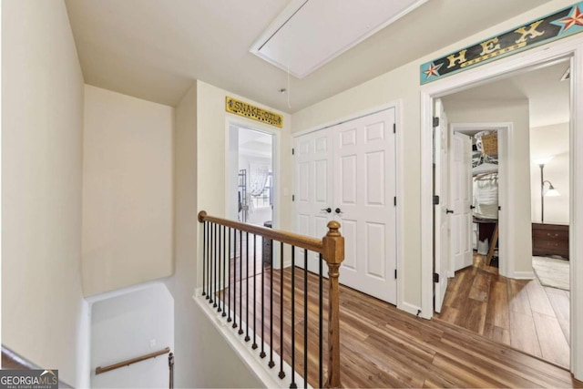 hall featuring hardwood / wood-style flooring