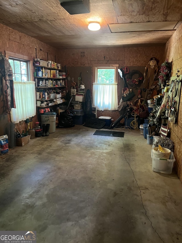 interior space featuring a garage door opener