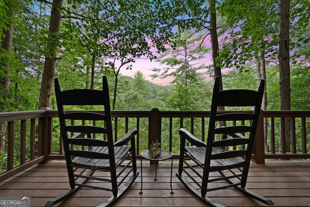 view of wooden terrace