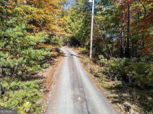 view of road