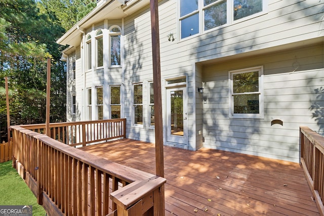 view of wooden deck