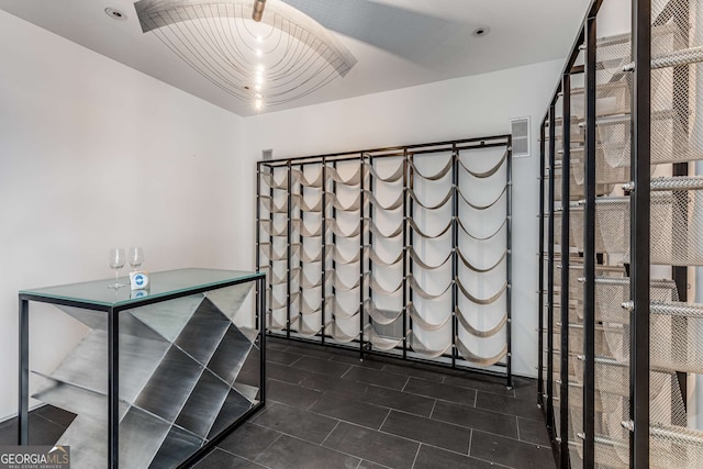 wine cellar featuring tile patterned floors