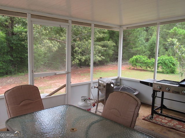 view of sunroom