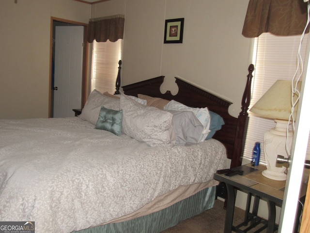 view of carpeted bedroom