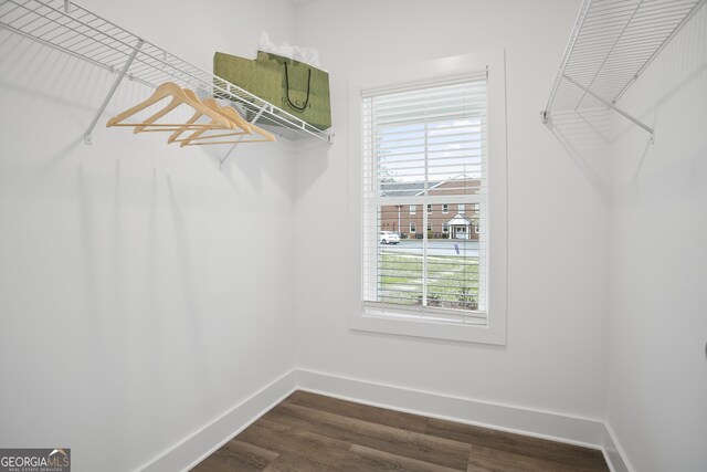 bathroom featuring vanity and a shower with shower door