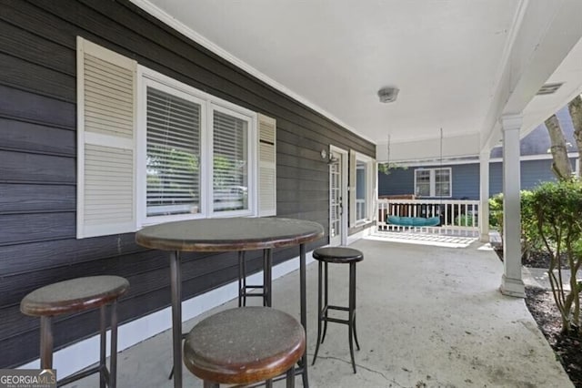 view of patio / terrace featuring a porch