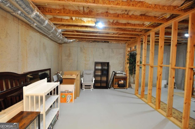 view of basement