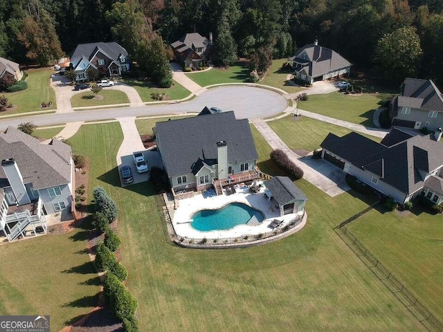 birds eye view of property