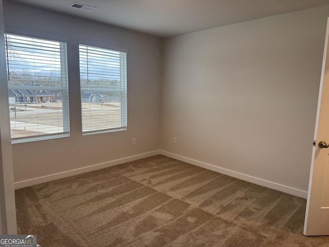 view of carpeted empty room