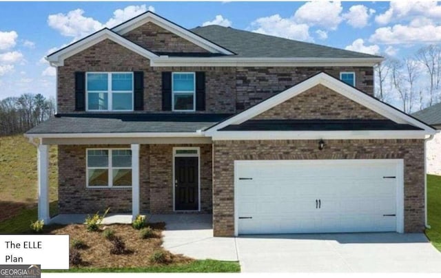 craftsman house with a garage