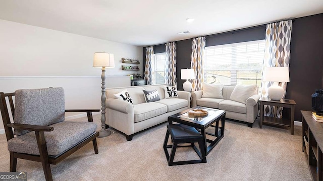 view of carpeted living room