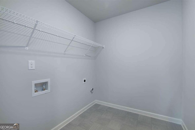 laundry area featuring hookup for an electric dryer and washer hookup