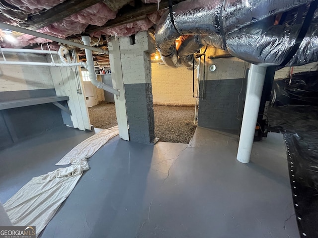 view of basement