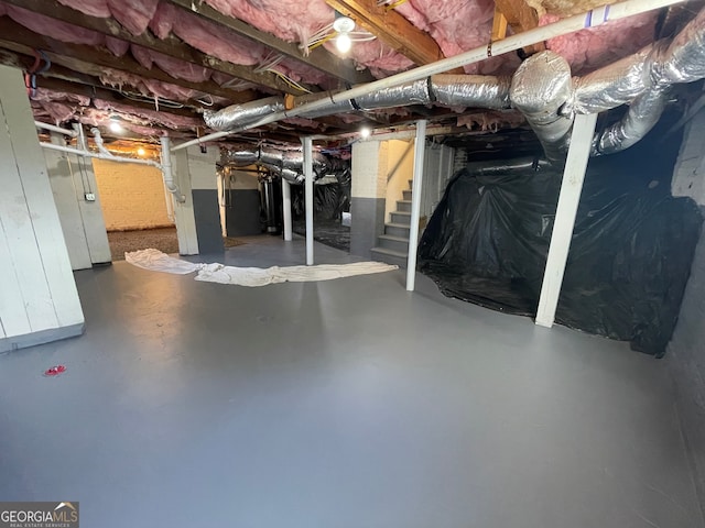 view of basement